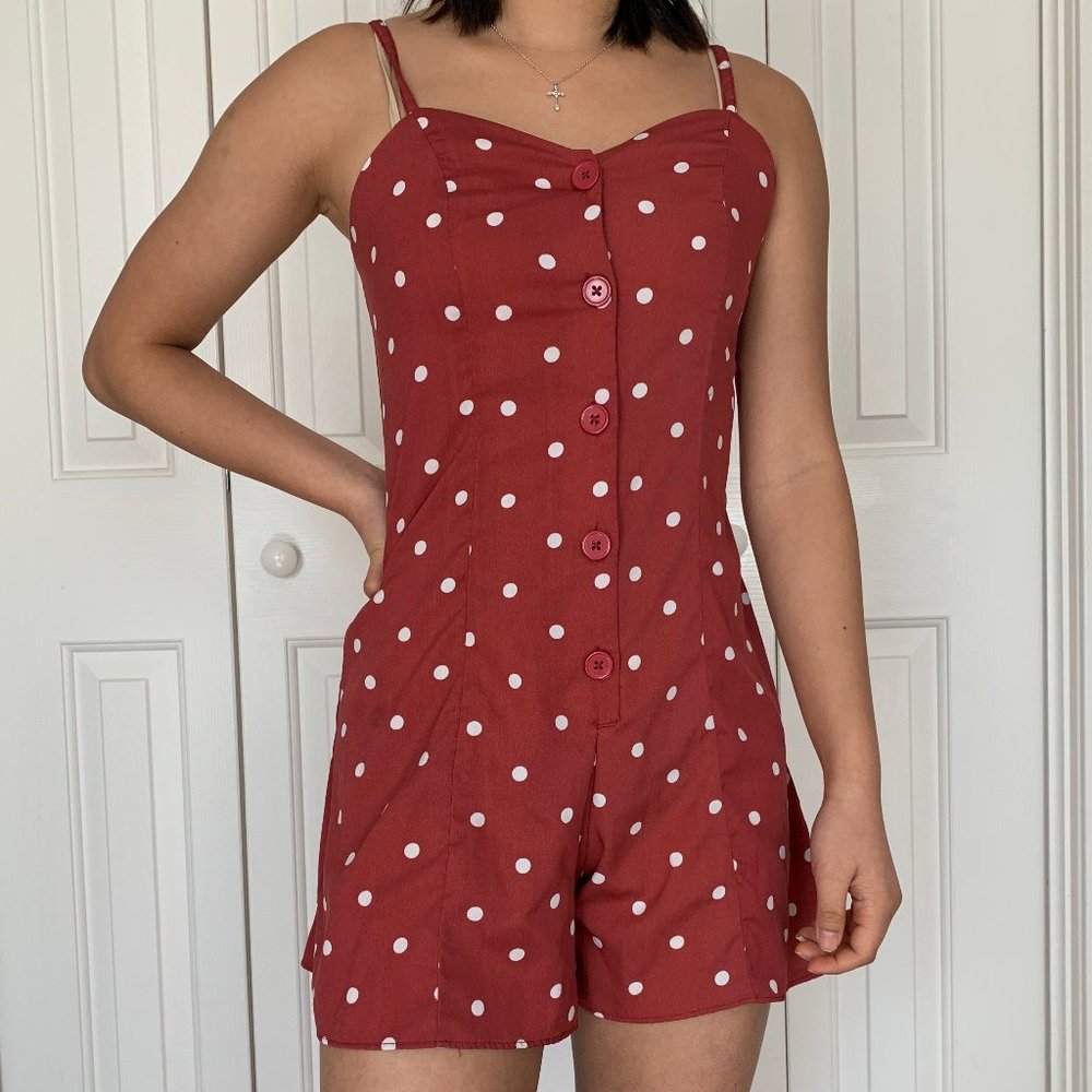 Polka dot romper